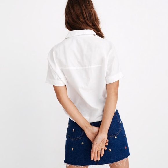 Madewell Short-sleeve Tie-front Shirt - Picture 3 of 6